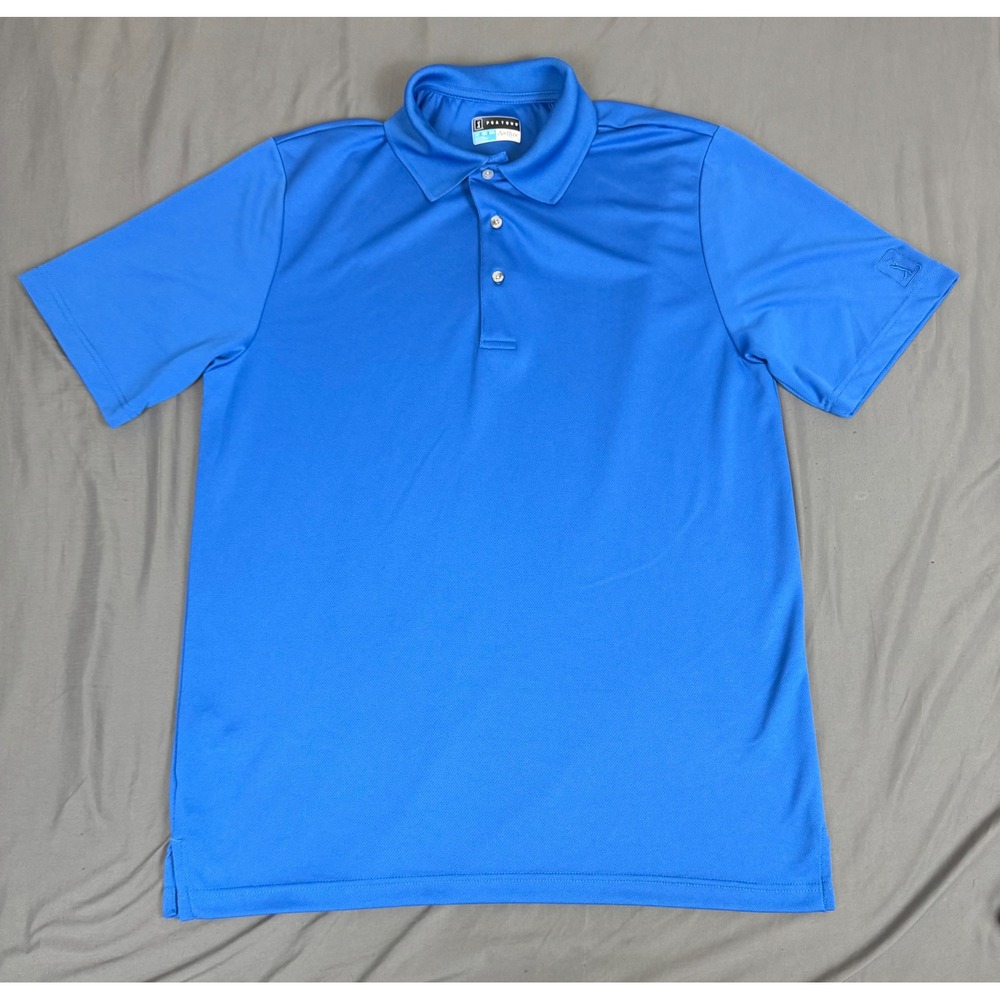 PGA Tour Airflux Mens Blue Short Sleeve Golf Polo Shirt Size Large Tall LT